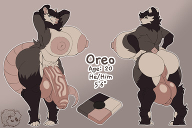 anthro backsack balls big_balls big_breasts big_butt big_penis breasts butt genitals gynomorph huge_balls huge_breasts huge_penis humanoid_genitalia humanoid_penis hyper hyper_genitalia hyper_penis intersex long_tail nipples penis scrotum_flap solo tail tongue tongue_out vein veiny_penis deadzgaia oreo_(vionad) american_opossum mammal marsupial 2025 3:2 model_sheet busty_boy_(lore)