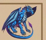 animal_genitalia balls blue_body claws dewclaw erection feral genitals horn male muscular orange_eyes penis pink_penis powerful scales sitting solo tail ventral_scales wings superagro mythology set_(superagro) dragon mythological_creature mythological_scalie scalie