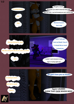 5_toes anthro balls barefoot bedroom bedroom_eyes bedroom_sex bodily_fluids caged chastity_cage chastity_cage_only chastity_device chastity_device_only closet cuckold cum feet genital_fluids genitals humanoid_feet humanoid_genitalia humanoid_hands humanoid_penis humiliation humiliation_fetish infidelity leaking_cum leaking_penis male male/male narrowed_eyes nude penis plantigrade seductive soles toes voyeur voyeur_pov wearing_chastity_cage wearing_chastity_device aldenyates sega sonic_the_hedgehog_(series) miles_prower shadow_the_hedgehog sonic_the_hedgehog canid canine eulipotyphlan fox hedgehog mammal 3d_(artwork) absurd_res comic digital_media_(artwork) hi_res source_filmmaker_(artwork)