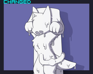 after_transformation anthro bdsm biped bondage border bound dripping encasement faceless faceless_character faceless_male featureless_crotch goo_transformation latex latex_pillar_(changed) male navel_fetish navel_penetration null open_mouth parody penetration pillar raised_arms solo transformation tube bulletproof-kitty changed_(video_game) lin_(changed) canid canine mammal digital_media_(artwork) portrait three-quarter_portrait