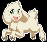 blush cloven_hooves feral fur green_eyes hooves long_ears looking_at_viewer male nude open_mouth simple_background smile solo transparent_background white_body white_fur young felice-chan undertale undertale_(series) asriel_dreemurr boss_monster_(undertale) bovid caprine goat mammal 2017 alpha_channel digital_media_(artwork) hi_res