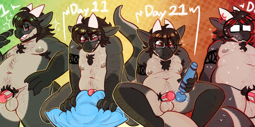 anthro arm_hair arm_tattoo balls blush bodily_fluids body_hair broken_key chastity_cage chastity_cage_only chastity_device chastity_device_only chastity_key chest_hair chest_tuft cross-popping_vein eyewear frustrated genital_fluids genitals glasses grinding hairy_balls leaking_precum male masturbation nude obese opaque_glasses overweight overweight_male pent_up permanent_chastity_device pillow pillow_humping pink_chastity_cage precum pubes rectangular_glasses sex_toy solo sweat sweatdrop tattoo time_lapse tuft unsupported_chastity_cage vibrator vibrator_on_chastity_cage wand_vibrator wearing_chastity_cage wearing_chastity_device wearing_glasses crownedvictory locktober mythology ix_(nakasuji) dragon mythological_creature mythological_scalie scalie 2026 absurd_res hi_res sequence tagme