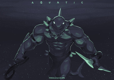 abs anthro biceps biped bottomwear clothed clothing loincloth loincloth_only male muscular muscular_anthro muscular_male pecs shark_fin shark_tail solo topless underwater water tofudumps weretober aquatic fish werecreature werefish wereshark 2021 signature