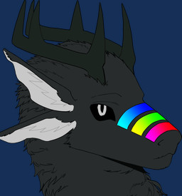 4_ears ambiguous_gender antlers black_antlers black_body black_fur black_horn black_sclera blue_markings feral fur green_markings horn looking_at_viewer markings multi_ear pink_markings red_markings solo white_body white_fur o_pastelzera mythology rafa-br34 dragon furred_dragon furred_scalie mythological_creature mythological_scalie scalie absurd_res animated headshot_portrait hi_res portrait short_playtime