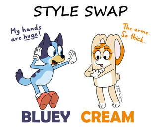 anthro duo female female/female style_swap text sen_grisane_(artist) bluey_(series) sega sonic_the_hedgehog_(series) bluey_heeler cream_the_rabbit australian_cattle_dog canid canine canis cattledog domestic_dog herding_dog lagomorph leporid mammal pastoral_dog rabbit english_text