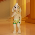 anthro clothed clothing egg looking_at_viewer male solo underwear underwear_only yoshi_egg young tribaldragon undertale undertale_(series) asriel_dreemurr boss_monster_(undertale) bovid caprine goat mammal 1:1 3d_(artwork) digital_media_(artwork) hi_res