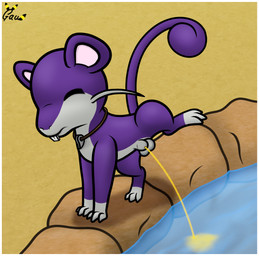 animal_genitalia balls bodily_fluids border concentration eyes_closed feral genital_fluids genitals jewelry male mouth_closed necklace peeing peeing_into_water sheath solo tail urine urine_stream watersports white_border gau_(artist) everstone_guild nintendo pokemon pokemon_mystery_dungeon spike_chunsoft razo_(gau) generation_1_pokemon mammal murid murine pokemon_(species) rat rattata rodent absurd_res digital_media_(artwork) hi_res