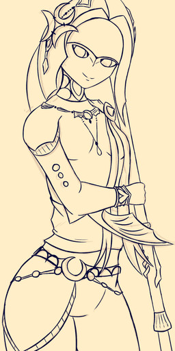 breasts clothing featureless_breasts featureless_crotch female fin jewelry looking_at_viewer melee_weapon necklace polearm simple_background smile spear weapon new_life breath_of_the_wild nintendo the_legend_of_zelda animal_humanoid aquatic aquatic_humanoid fish fish_humanoid humanoid zora absurd_res hi_res