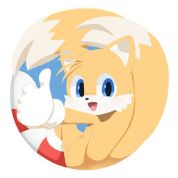 2_tails ambiguous_gender anthro biped blue_eyes clothing dipstick_tail fingers footwear fur gesture gloves hand_gesture handwear markings multi_tail open_mouth open_smile shoes simple_background sitting smile solo tail tail_markings thumbs_up white_background white_body white_clothing white_fur white_gloves white_handwear white_inner_ear white_sclera white_tail_tip yellow_body yellow_ears yellow_fur yellow_tail abyss_creature_(artist) sega sonic_the_hedgehog_(series) miles_prower canid canine fox mammal 1:1 2024 absurd_res digital_media_(artwork) hi_res korean_description portrait male_(lore)