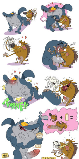 anal anal_fisting anal_penetration anthro big_muscles big_penis butt_sniffing duo erection fisting fisting_partner genitals growth growth_serum huge_muscles huge_penis humanoid_genitalia humanoid_penis hyper hyper_genitalia hyper_muscles hyper_penis lube lube_bottle lube_in_ass male male/male muscle_growth muscular nose_to_anus onomatopoeia oral penetration penis sex sniffing snout_fuck sound_effects text vein veiny_muscles foxbtails zig_and_sharko sharko zig fish hyena mammal marine shark 1:2 absurd_res digital_media_(artwork) hi_res sequence