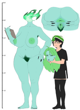 ahoge anal_hair anus areola armpit_hair big_breasts black_bottomwear black_clothing black_hair black_legwear black_nails black_sclera black_shirt black_shorts black_topwear body_hair bottomwear breasts butt chart clothing colored_fire colored_nails detachable detachable_head duo female fire fire_instead_head freckled_butt freckled_shoulders freckles genitals green_anus green_areola green_body green_clothing green_eyes green_fire green_hair green_hat green_headwear green_nipples green_pubes green_skin green_vulva hair hat headgear headwear huge_breasts legwear lipstick long_hair makeup male mole_under_eye nails nipples nude pubes purple_lipstick sharp_nails shirt short_hair shorts simple_background size_chart slightly_chubby slightly_chubby_female spread_anus spread_butt spread_vulva spreading standing topwear vulva wizardo european_mythology irish_mythology mythology dianne_(wizardo) wizardo_(character) dullahan human mammal absurd_res hi_res