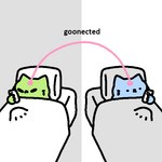 ambiguous_form blue_body bulge cellphone duo electronics erection green_body holding_cellphone holding_object holding_phone male phone pillow text under_covers nubcat domestic_cat felid feline felis mammal english_text