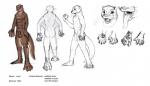 animal_genitalia anthro balls feet genitals long_tongue male membrane_(anatomy) nude pawpads plantigrade sheath solo standing tail thick_tail toes tongue webbed_arms webbed_feet webbed_hands lutra_(artist) mammal mustelid otter model_sheet