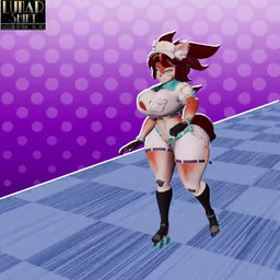 anthro big_breasts big_butt blue_eyes bottomwear bouncing_breasts breasts butt cleavage clothed clothing female food footwear fries fur hat headgear headwear hotpants huge_breasts huge_butt huge_thighs machine quad_skates red_body red_fur roller_skates shorts smile solo standing thick_thighs waiter wide_hips anonymous_artist unknown_artist lunar_shift_stellar_attractions flaire_(lunar_shift_stellar_attractions) canid canine fox humanoid mammal robot robot_anthro 1:1 3d_(artwork) 3d_animation animated digital_media_(artwork) no_sound short_playtime video