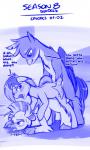 2018 all_fours avian bisexual bisexual_train blush conditional_dnp dialogue english_text equid equine european_mythology female friendship_is_magic gallus_(mlp) greek_mythology group group_sex gryphon hasbro hippogriff horse jcosneverexisted looking_back male male/female male/male mammal my_little_pony mythological_avian mythological_creature mythology pony sandbar_(mlp) sex silverstream_(mlp) sketch surprise text threesome train_position trio
