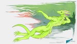 abstract_background anthro female gesture green_body horn licking long_ears looking_at_another muscular muscular_anthro muscular_female pose radiation radioactive solo spikes tail tail_motion tailwag text tongue tongue_out hynvale european_mythology mythology shikigomi dragon mythological_creature mythological_scalie scalie western_dragon hi_res pinup url