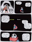 aftertale animated_skeleton bone clothed clothing comic dialogue english_text gui humanoid loverofpiggies male melting not_furry sans_(undertale) skeleton solo teeth text traditional_media_(artwork) undead undertale undertale_(series)