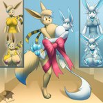 anthro big_breasts bow_ribbon breast_expansion breast_growth breast_squish breasts breasts_frottage clothing collar duo expansion female female/female gift_tag growth huge_breasts scarf shirt squish tail topwear wardrobe_malfunction pheonixbat microsoft nintendo ori_(series) pokemon xbox_game_studios ori_(ori) eevee generation_1_pokemon pokemon_(species) 1:1 artist_name hi_res