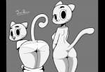 anthro bent_over black_bars breasts butt cartoon_network clothing felid female firebowie fur grey_background mammal monochrome mother_(lore) multiple_images nicole_watterson nude open_mouth panties parent_(lore) pillarbox simple_background teeth the_amazing_world_of_gumball tongue underwear undressing