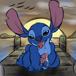 ambient_silhouette balls bedroom_eyes big_ears black_eyes black_sclera blue_body blue_claws blue_fur blue_nose bodily_fluids claws cum cum_on_hand cum_on_penis erection fur genital_fluids genitals group half-closed_eyes looking_at_viewer male masturbation narrowed_eyes notched_ear nude open_mouth outside penile penile_masturbation penis pier sea seaside seductive sharp_teeth silhouette solo_focus sun sunset teeth tongue tongue_out water wood namarx7 disney lilo_and_stitch stitch_(lilo_and_stitch) alien ambient_bird ambient_flier avian bird experiment_(lilo_and_stitch) mammal 1:1 hi_res unavailable_at_source