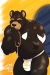 asian_clothing barazoku beads bulge clothing detailed_bulge east_asian_clothing fundoshi japanese_clothing male musclegut muscular pose prayer_beads shinobi_yokai solo underwear shishibro fan_character takeshi_kumakura bear black_bear mammal moon_bear ursine 2:3 hi_res pinup shaded soft_shading