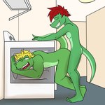 5_fingers 5_toes anal anal_penetration anthro anthro_on_anthro anthro_penetrated anthro_penetrating anthro_penetrating_anthro appliance biped blonde_hair duo eyes_closed feet fingers green_body green_skin green_tail grin hair inside intraspecies laundry_machine looking_pleasured male male/male male_penetrated male_penetrating male_penetrating_male nude open_mouth penetration penile penile_penetration penis_in_ass plantigrade red_hair sex shadow side_butt side_view smile smirk stuck tail teeth toes tongue washing_machine yellow_eyes fuze texnatsu diego_abel leo_abel lizard reptile scalie 1:1 2024 digital_drawing_(artwork) digital_media_(artwork) hi_res brother_(lore) brothers_(lore) incest_(lore) sibling_(lore)