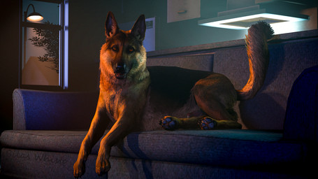 amber_eyes animal_genitalia animal_penis black_body black_fur bodily_fluids brown_body brown_fur canine_genitalia canine_penis claws cum cum_on_penis detailed_background ears_up feral fur furniture genital_fluids genitals jaw looking_at_viewer lying lying_on_sofa male night on_sofa open_mouth pawpads penis penis_tip precum raised_tail realistic_feral sheath smile smiling_at_viewer sofa solo street street_lamp tail teeth toe_claws tongue volumetric_lighting blodrain canid canine canis domestic_dog german_shepherd herding_dog mammal pastoral_dog 16:9 hi_res widescreen