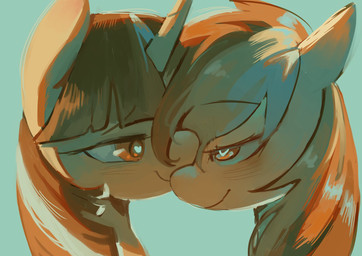 blue_background blush duo female female/female heart_pupils horn love simple_background smile sinful_pie friendship_is_magic hasbro my_little_pony mythology rainbow_dash_(mlp) twilight_sparkle_(mlp) equid equine horse mammal mythological_creature mythological_equine pony unicorn hi_res