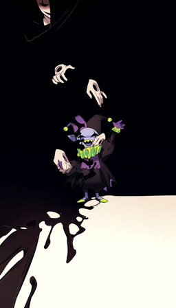 duo jester male not_furry ruff_(clothing) shadow solo_focus jotman deltarune undertale undertale_(series) gaster jevil_(deltarune) darkner ghost humanoid imp spirit 2018 hi_res