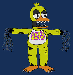 bib broken_jaw damaged female machine navel overweight solo surgical_suture teeth text wire roxyreviews five_nights_at_freddy's five_nights_at_freddy's_2 scottgames withered_chica_(fnaf) avian bird chicken galliform phasianid robot alpha_channel