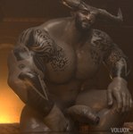 2_horns biceps eye_patch eyewear foreskin genitals horn humanoid_genitalia humanoid_penis male muscular muscular_humanoid muscular_male nipples nude pecs penis solo tattoo vein veiny_penis voluox bioware dragon_age electronic_arts iron_bull humanoid qunari 3d_(artwork) absurd_res digital_media_(artwork) hi_res