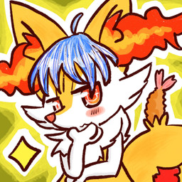:3 ahoge ambiguous_anthro ambiguous_gender anthro biped blush dipstick_tail food hair looking_at_viewer markings object_in_tail outline shrimp_(food) snout solo standing tail tail_markings wig annyui0611 nintendo pokemon braixen canid generation_6_pokemon mammal pokemon_(species) 1:1 2022 digital_drawing_(artwork) digital_media_(artwork) half-length_portrait hi_res japanese_description portrait translated_description