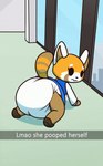 anthro blush butt clothed clothing diaper diaper_fetish diaper_use feces female full_diaper kneeling looking_back open_mouth pooping scatplay soiled soiled_diaper soiling soiling_diaper solo text topwear unclean_diaper used_diaper wearing_diaper dummydoodles aggretsuko sanrio retsuko ailurid mammal red_panda animated digital_media_(artwork) english_text short_playtime