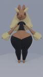 anthro big_butt butt clothing featureless_crotch female huge_hips long_ears midriff small_waist solo t-pose thick_thighs tongue tongue_out tracksuit wide_hips yttreia nintendo pokemon generation_4_pokemon lopunny pokemon_(species) 2019 3d_(artwork) 3d_animation animated digital_media_(artwork) short_playtime