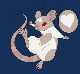action_pose claws feral heart_(marking) markings pose red_eyes smile solo tail whiskers sixcorrupted mammal murid murine rat rodent hi_res nonbinary_(lore)
