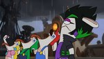 amethyst_(gem) anthro backwards_hat black_clothing black_facial_hair black_hair black_handwear black_jacket black_mittens black_mustache black_topwear blonde_hair blue_clothing blue_ear_piercing blue_eyes blue_overalls buckteeth building button_(fastener) closed_frown clothed clothed_anthro clothed_female clothed_male clothing cloud eyebrows eyelashes facial_hair female female_anthro frown fully_clothed fully_clothed_anthro fully_clothed_male fur furrowed_brow furrowed_eyebrows gem green_clothing green_eyebrows green_hat green_headwear green_shirt green_topwear grey_sky group hair half-closed_eyes handwear hat headgear headwear jacket long_hair male male_anthro mitten_hands mittens mouth_closed multicolored_body mustache narrowed_eyes no_pupils noseless open_clothing open_jacket open_mouth open_topwear outside overalls pink_clothing pink_shirt pink_topwear purple_clothing purple_ear_piercing purple_eyelids purple_shirt purple_topwear raining red_clothing red_hat red_headwear red_tongue sapphire_(gem) screencap screencap_background shirt sky spiky_hair taking_picture taking_selfie tan_body tan_inner_ear tan_skin teeth thick_eyebrows tongue tongue_out topwear torn_clothing torn_shirt torn_topwear two_tone_body white_body white_fur zipper insertthenewblhere mario_bros mario_plus_rabbids_kingdom_battle mario_plus_rabbids_sparks_of_hope nintendo raving_rabbids rayman_(series) ubisoft yummy_rain_(meme) edge_(mario_plus_rabbids) rabbid_luigi rabbid_mario rabbid_peach lagomorph mammal rabbid 2025 7:4 crossover digital_drawing_(artwork) digital_media_(artwork) english_description flat_colors meme