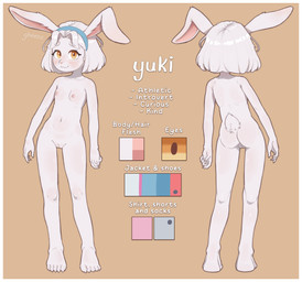 5_fingers 5_toes accessory anthro blush blush_lines border claws feet female fingers flat_chested front_view fur genitals hair hair_accessory hairband loli long_ears looking_at_viewer navel nipples nude orange_eyes pink_nipples plantigrade pose rear_view scut_tail short_tail slim solo tail text thigh_gap toe_claws toes vulva white_body white_border white_fur white_hair young young_female gheezz yuki_(gheezz) lagomorph leporid mammal rabbit absurd_res colored digital_drawing_(artwork) digital_media_(artwork) english_text hi_res model_sheet