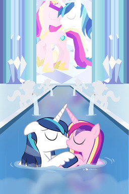 bath blue_hair cuddling duo eyes_closed feathered_wings feathers female feral hair horn husband_and_wife inside kiss_on_lips kissing male married_couple multicolored_hair partially_submerged pink_body stained_glass water waterfall white_body window wings dm29 friendship_is_magic hasbro my_little_pony mythology princess_cadance_(mlp) shining_armor_(mlp) equid equine mammal mythological_creature mythological_equine unicorn winged_unicorn 2014 2:3 digital_media_(artwork) hi_res