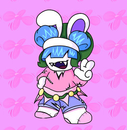 4_fingers alternate_costume anthro arms_bent bangs belt biped blue_bottomwear blue_clothing blue_hair blue_pants bottomwear clothed clothed_anthro clothed_female clothing female female_anthro fingers flat_chested floral_background flower footwear fully_clothed fully_clothed_anthro fully_clothed_female fur gesture green_belt green_clothing green_hat green_headwear hair hair_over_eyes hand_gesture hand_on_hip hand_on_own_hip hat headgear headwear light long_ears noseless odango open_mouth open_smile pants pink_clothing pink_shirt pink_topwear plant pose purple_inner_ear red_tongue seam_(sewing) sharp_teeth shirt smile smiling_at_viewer socks solo summer teeth tongue topwear torn_bottomwear torn_clothing torn_pants torn_shirt torn_topwear v_sign vines white_body white_clothing white_footwear white_fur white_socks gboogie32 mario_bros mario_plus_rabbids_sparks_of_hope nintendo raving_rabbids rayman_(series) ubisoft daphne_(mario_plus_rabbids) spark_hunter elemental_creature flora_fauna hybrid lagomorph mammal rabbid 2023 cel_shading colored crossover digital_drawing_(artwork) digital_media_(artwork) english_description full-length_portrait lighting portrait shaded