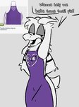 anthro apron apron_only asriel_dreemurr asriel_dreemurr_(god_form) bedroom_eyes boss_monster_(undertale) bovid caprine clothing fur goat hands_behind_back male mammal narrowed_eyes purple_clothing seductive simple_background solo suggestive thatrabiddog undertale undertale_(series) white_body white_fur