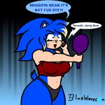 age_progression anthro big_breasts breasts clothed clothing crossgender female fur hair mature_female mtf_crossgender simple_background solo tail text thong underwear bluewavecon sega sonic_the_hedgehog_(series) sonic_the_hedgehog eulipotyphlan hedgehog mammal 1:1 digital_media_(artwork) english_text low_res