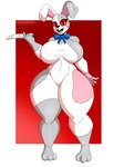 anthro beckoning big_breasts bow_(feature) bow_in_front bow_tie breasts buckteeth clothing costume curvy_figure eyelashes featureless_breasts featureless_crotch feet female fingers fursuit gesture huge_breasts knife looking_at_viewer not_furry_wearing_fursuit patch_(fabric) red_sclera simple_background smile solo standing stitch_(sewing) teeth thick_thighs toes tongue voluptuous whiskers wide_hips omegabrawl five_nights_at_freddy's five_nights_at_freddy's:_security_breach scottgames steel_wool_studios vanny_(fnaf) lagomorph leporid mammal rabbit 2022 3:4 artist_name digital_media_(artwork) hi_res