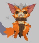 anthro bone bottomwear clothing fur loincloth male multicolored_body open_mouth orange_body orange_fur simple_background skull skull_head solo tribal tribal_clothing two_tone_body two_tone_tail ramssa league_of_legends riot_games tencent gnar_(lol) yordle