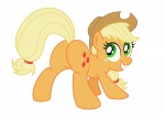 blonde_hair butt clothing cowboy_hat cutie_mark female feral green_eyes hair hat headgear headwear quadruped simple_background solo tail transparent_background aleximusprime friendship_is_magic hasbro my_little_pony applejack_(mlp) earth_pony equid equine horse mammal pony alpha_channel animated short_playtime