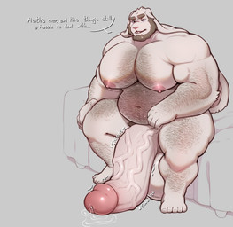 balls beard big_balls big_penis bodily_fluids body_hair facial_hair flaccid floppy_ears genital_fluids genitals hairy_male happy_trail huge_balls huge_penis hyper hyper_balls hyper_genitalia hyper_penis leaking_precum lop_ears male musclegut muscular nude nude_male pecs penis precum precum_on_floor solo text vein veiny_penis tillionmaia william_gerard domestic_rabbit lagomorph leporid lop_rabbit mammal oryctolagus rabbit