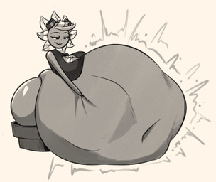 abdominal_bulge bedroom_eyes belly belly_on_ground belly_squish big_belly big_breasts big_butt black_clothing black_eyebrows black_eyes black_mouth black_shirt black_topwear breasts butt clothing eyebrows eyelashes eyewear eyewear_on_head female female_pred flower freckled_face freckles goggles goggles_on_head grey_body grey_eyewear grey_goggles grey_teeth hand_on_belly hand_on_own_belly huge_belly huge_butt hyper hyper_belly leaf leaf_arms looking_at_belly looking_at_own_belly looking_down looking_down_at_self motion_lines narrowed_eyes navel not_furry open_mouth open_smile petal_hair petals plant plant_pot potted_plant pseudo_hair seductive shirt smile solo squish teeth three-quarter_view topwear vore white_petals oveja-tactica electronic_arts plants_vs._zombies plants_vs._zombies_heroes popcap_games solar_flare_(pvz) elemental_creature elemental_humanoid flora_fauna flower_creature humanoid plant_humanoid sunflower_(pvz) 2025 digital_media_(artwork) monochrome shaded