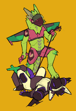 andromorph animal_genitalia animal_penis anthro canine_genitalia canine_penis duo feet foot_fetish genitals intersex knot leash machine male nude paws penis simple_background openfracturesday protogen absurd_res digital_media_(artwork) hi_res
