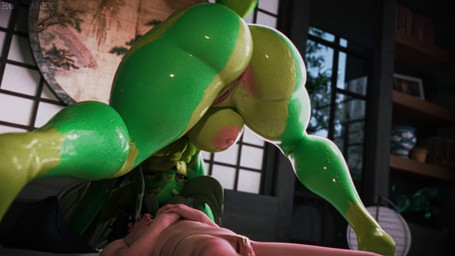 anthro anthro_penetrated anus areola becoming_erect big_breasts big_butt big_penis bodily_fluids breasts butt cowgirl_position cuddling cum cum_from_vagina cum_in_vagina cum_inside dialogue dominant dominant_anthro dominant_female duo erection female female_on_human female_on_top female_penetrated from_front_position fur genital_fluids genitals glistening glistening_body good_boy green_body green_fur human_on_anthro human_penetrating human_penetrating_anthro human_penetrating_female interspecies larger_female larger_penetrated leaking_cum looking_pleasured male male/female male_penetrating male_penetrating_female nipples non-mammal_breasts non-mammal_nipples on_bottom on_top orgasm pawpads paws penetration penile penile_penetration penis penis_in_vagina pink_areola pink_nipples sex shaking_butt size_difference spread_legs spreading tail teasing thick_thighs vaginal vaginal_fluids vaginal_penetration hoomanex dogzeela_(modeler) valorlynz_(modeler) natsu_(natsu_o3o) deer human mammal 16:9 3d_(artwork) 3d_animation animated digital_media_(artwork) long_playtime sound video widescreen