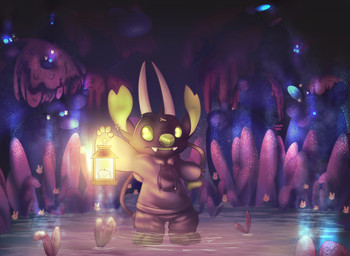 4_fingers anthro biped black_body black_clothing black_fur bottomwear candle clothing ear_piercing ear_ring fangs feral fingers fur glowing green_eyes green_mouth green_nose group head_tuft holding_lantern holding_object hoodie horn lamp lantern large_group notched_ear pants partially_submerged piercing ring_piercing solo_focus standing sweatpants teeth topwear tuft evilbunnyking disney lilo_and_stitch fan_character tsuki_akurei alien experiment_(lilo_and_stitch) lagomorph mammal 2022