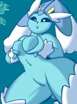 absurd_res anthro big_breasts blue_body breasts eeveelution fan_character featureless_crotch female generation_1_pokemon generation_4_pokemon hi_res hybrid inner_ear_fluff lagomorph leporid lopunny mammal marine navel nintendo pokemon pokemon_(species) presenting presenting_breasts rabbit skull_geck0 smile solo tuft vaporeon vaporunny_(japeal) wide_hips